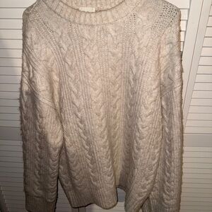 H&M Cream Cable Knit Sweater